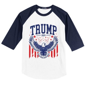 Trump American Flag Pro Trump America Baseball Sleeve Shirt