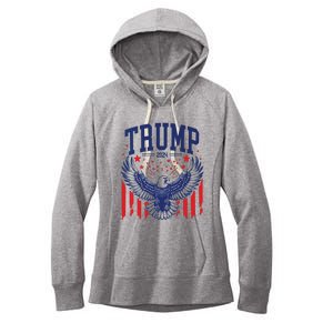 Trump American Flag Pro Trump America Women's Fleece Hoodie