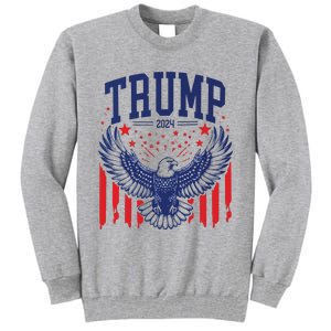 Trump American Flag Pro Trump America Tall Sweatshirt