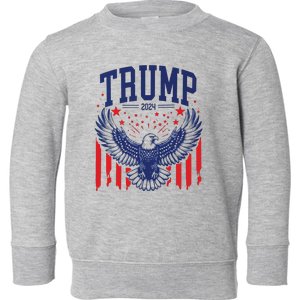 Trump American Flag Pro Trump America Toddler Sweatshirt