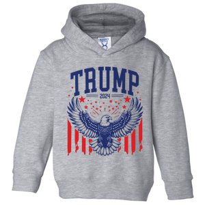 Trump American Flag Pro Trump America Toddler Hoodie