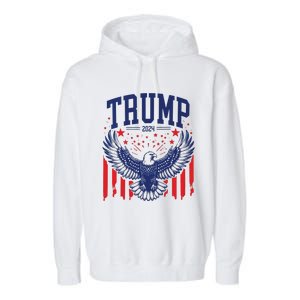 Trump American Flag Pro Trump America Garment-Dyed Fleece Hoodie