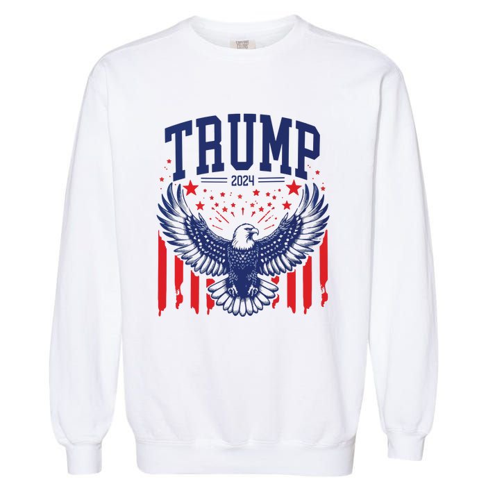 Trump American Flag Pro Trump America Garment-Dyed Sweatshirt