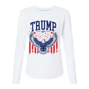 Trump American Flag Pro Trump America Womens Cotton Relaxed Long Sleeve T-Shirt