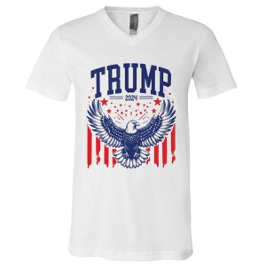 Trump American Flag Pro Trump America V-Neck T-Shirt