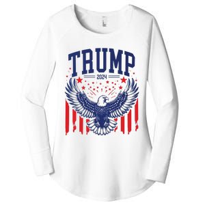 Trump American Flag Pro Trump America Women's Perfect Tri Tunic Long Sleeve Shirt