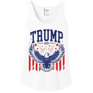 Trump American Flag Pro Trump America Ladies Essential Tank