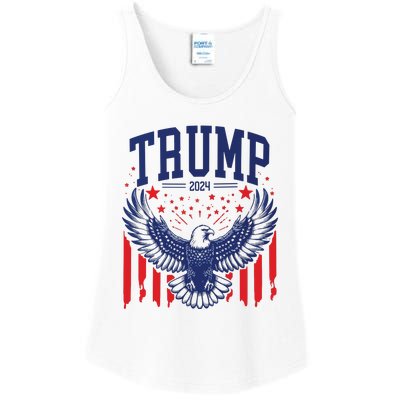 Trump American Flag Pro Trump America Ladies Essential Tank