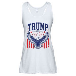 Trump American Flag Pro Trump America Ladies Essential Flowy Tank