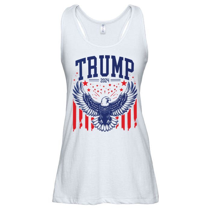 Trump American Flag Pro Trump America Ladies Essential Flowy Tank