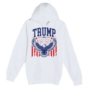 Trump American Flag Pro Trump America Premium Pullover Hoodie