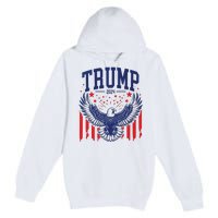 Trump American Flag Pro Trump America Premium Pullover Hoodie