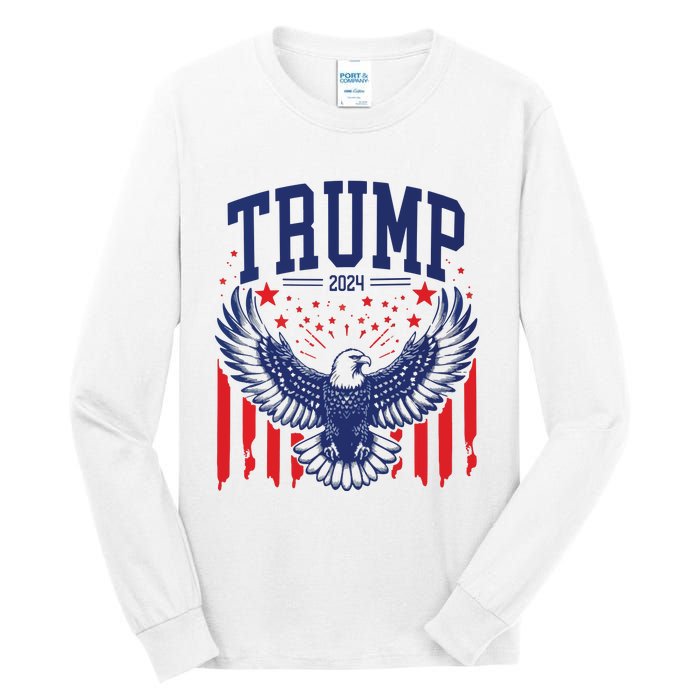 Trump American Flag Pro Trump America Tall Long Sleeve T-Shirt