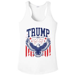 Trump American Flag Pro Trump America Ladies PosiCharge Competitor Racerback Tank