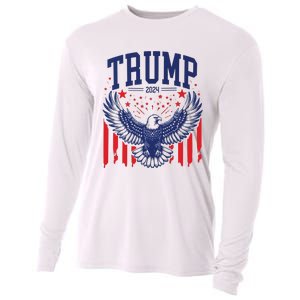 Trump American Flag Pro Trump America Cooling Performance Long Sleeve Crew