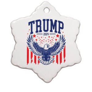 Trump American Flag Pro Trump America Ceramic Star Ornament