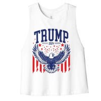 Trump American Flag Pro Trump America Women's Racerback Cropped Tank