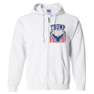 Trump American Flag Pro Trump America Full Zip Hoodie