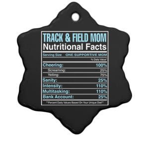 Track And Field Mom Nutritional Facts Marathon Runners Mama Gift Ceramic Star Ornament