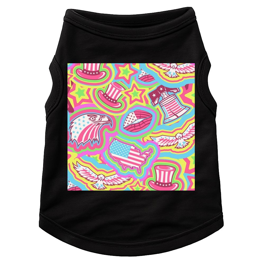 Trippy American Flag Pattern Doggie Tank