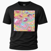 Trippy American Flag Pattern Performance Shirt