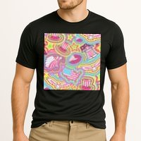 Trippy American Flag Pattern Performance Shirt