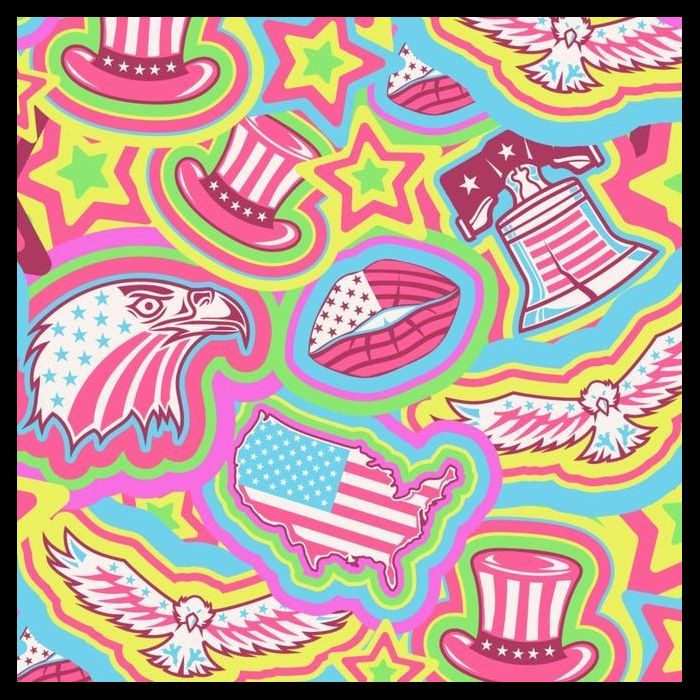 Trippy American Flag Pattern Performance Shirt