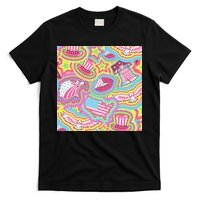 Trippy American Flag Pattern T-Shirt