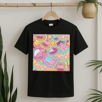 Trippy American Flag Pattern T-Shirt