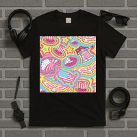 Trippy American Flag Pattern T-Shirt