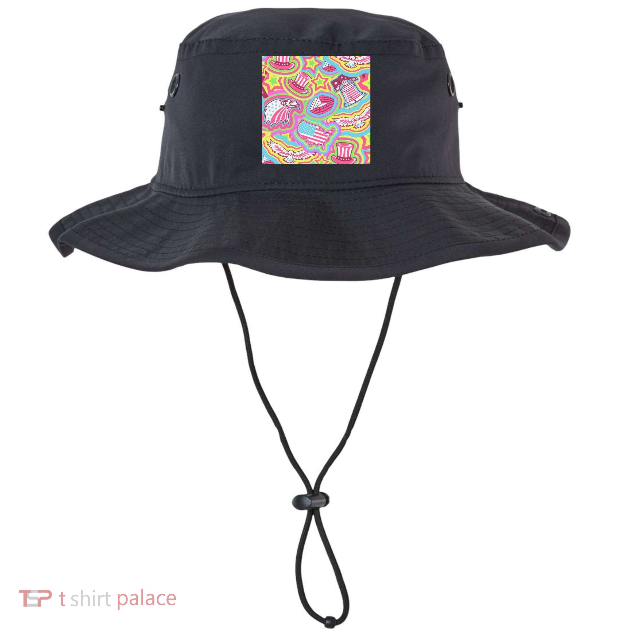 Trippy American Flag Pattern Bucket Hat