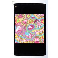 Trippy American Flag Pattern Golf Towel
