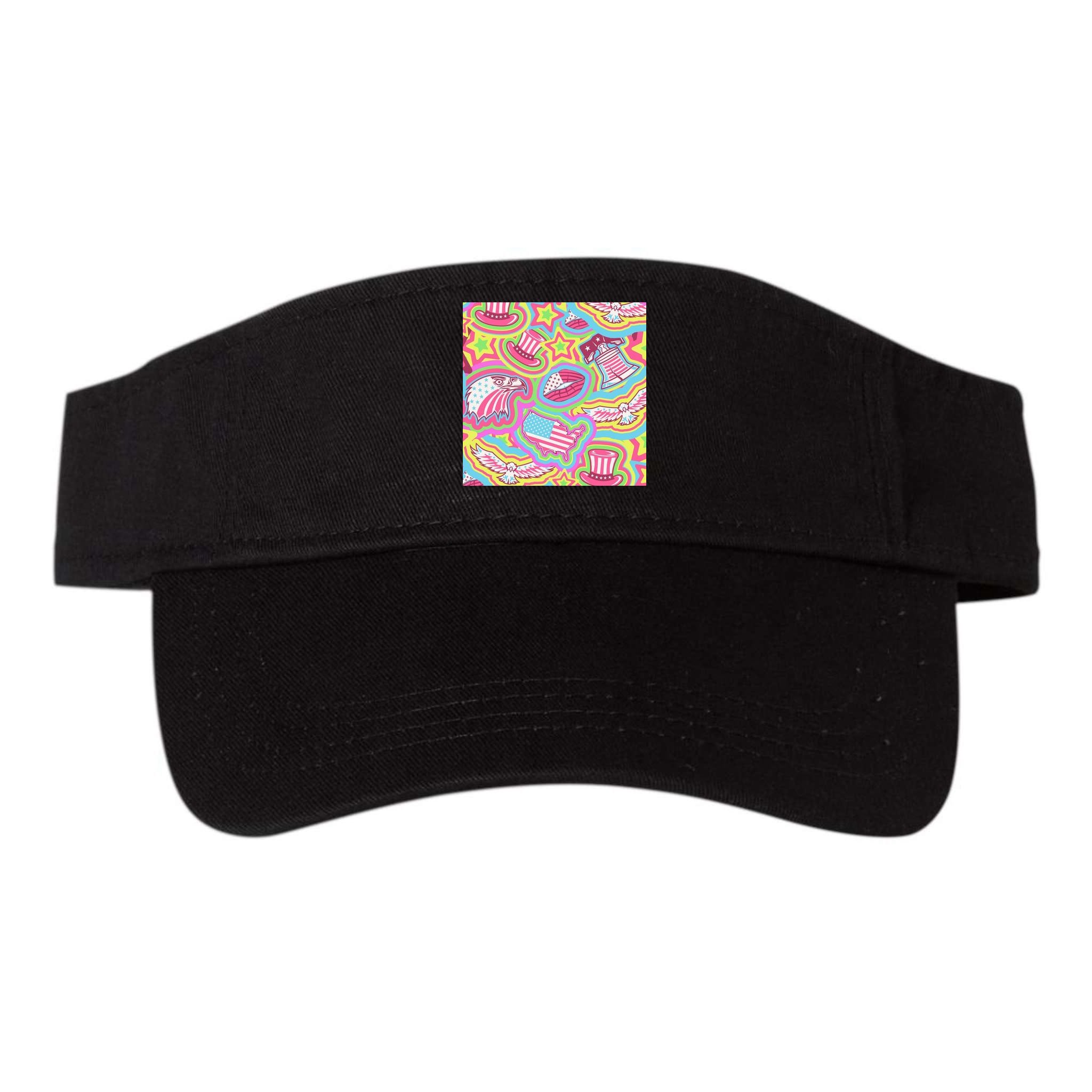 Trippy American Flag Pattern Visor