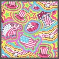 Trippy American Flag Pattern Cotton Canvas Backpack