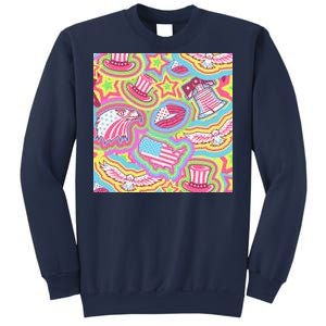 Trippy American Flag Pattern Sweatshirt