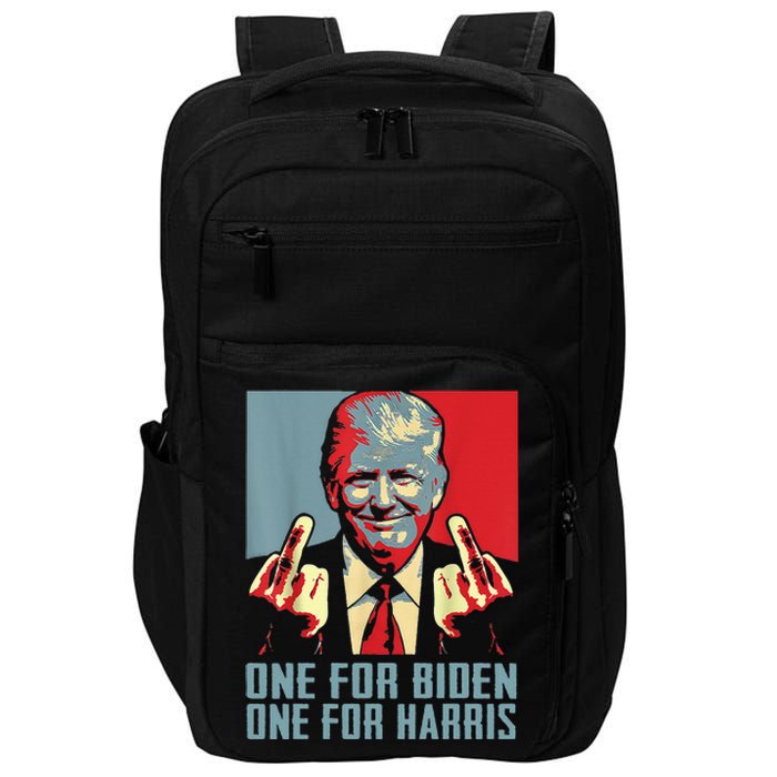 Trump-Middle-Finger-Biden-Harris-Republican American Flag  Impact Tech Backpack