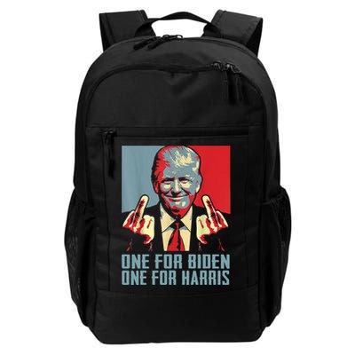 Trump-Middle-Finger-Biden-Harris-Republican American Flag  Daily Commute Backpack