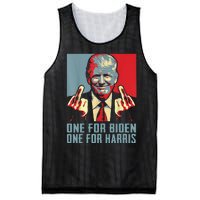 Trump-Middle-Finger-Biden-Harris-Republican American Flag  Mesh Reversible Basketball Jersey Tank