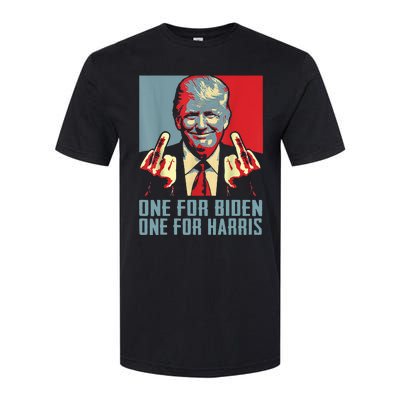 Trump-Middle-Finger-Biden-Harris-Republican American Flag  Softstyle CVC T-Shirt