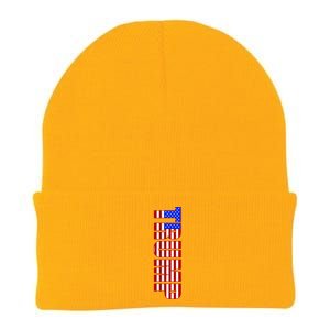 Trump American Flag Patriotic Fourth Of July Usa Cool Gift Knit Cap Winter Beanie