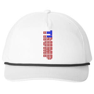 Trump American Flag Patriotic Fourth Of July Usa Cool Gift Snapback Five-Panel Rope Hat