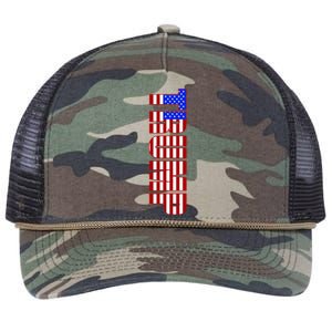 Trump American Flag Patriotic Fourth Of July Usa Cool Gift Retro Rope Trucker Hat Cap