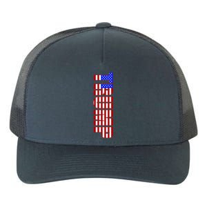 Trump American Flag Patriotic Fourth Of July Usa Cool Gift Yupoong Adult 5-Panel Trucker Hat