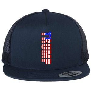 Trump American Flag Patriotic Fourth Of July Usa Cool Gift Flat Bill Trucker Hat