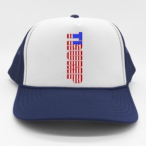 Trump American Flag Patriotic Fourth Of July Usa Cool Gift Trucker Hat