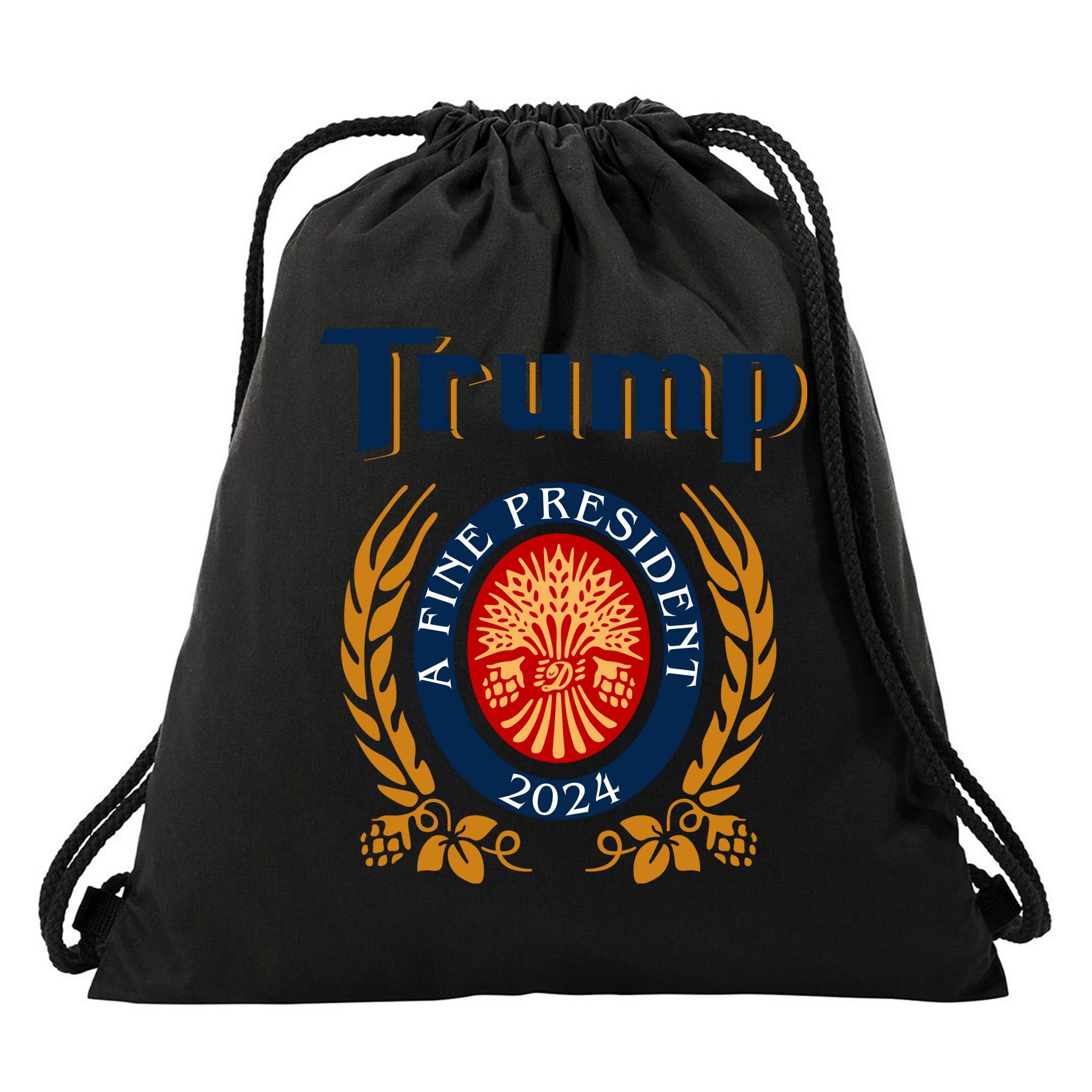 Trump A Fine President 2024 Drawstring Bag