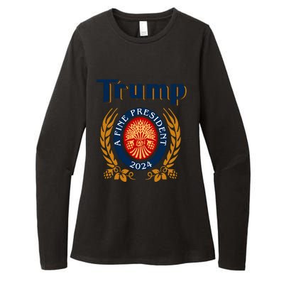 Trump A Fine President 2024 Womens CVC Long Sleeve Shirt