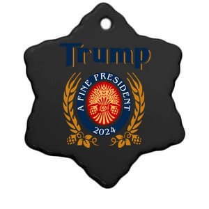 Trump A Fine President 2024 Ceramic Star Ornament