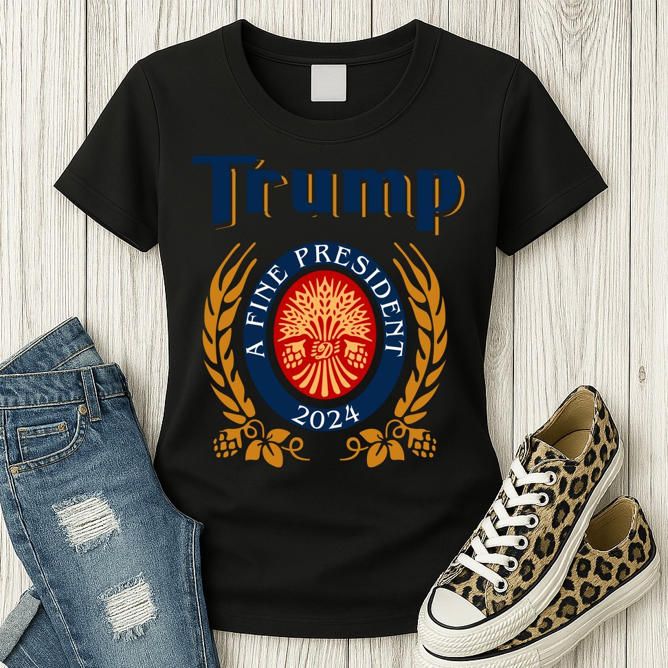 Trump A Fine President 2024 Womens T-Shirt