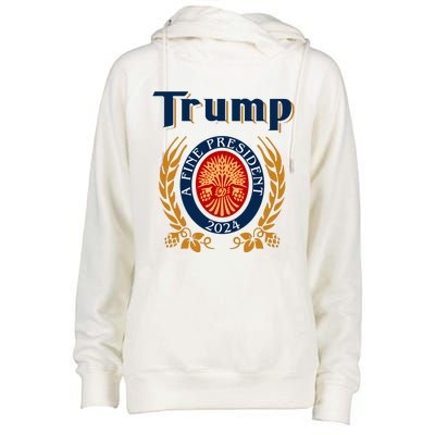 Trump A Fine President 2024 Womens Funnel Neck Pullover Hood